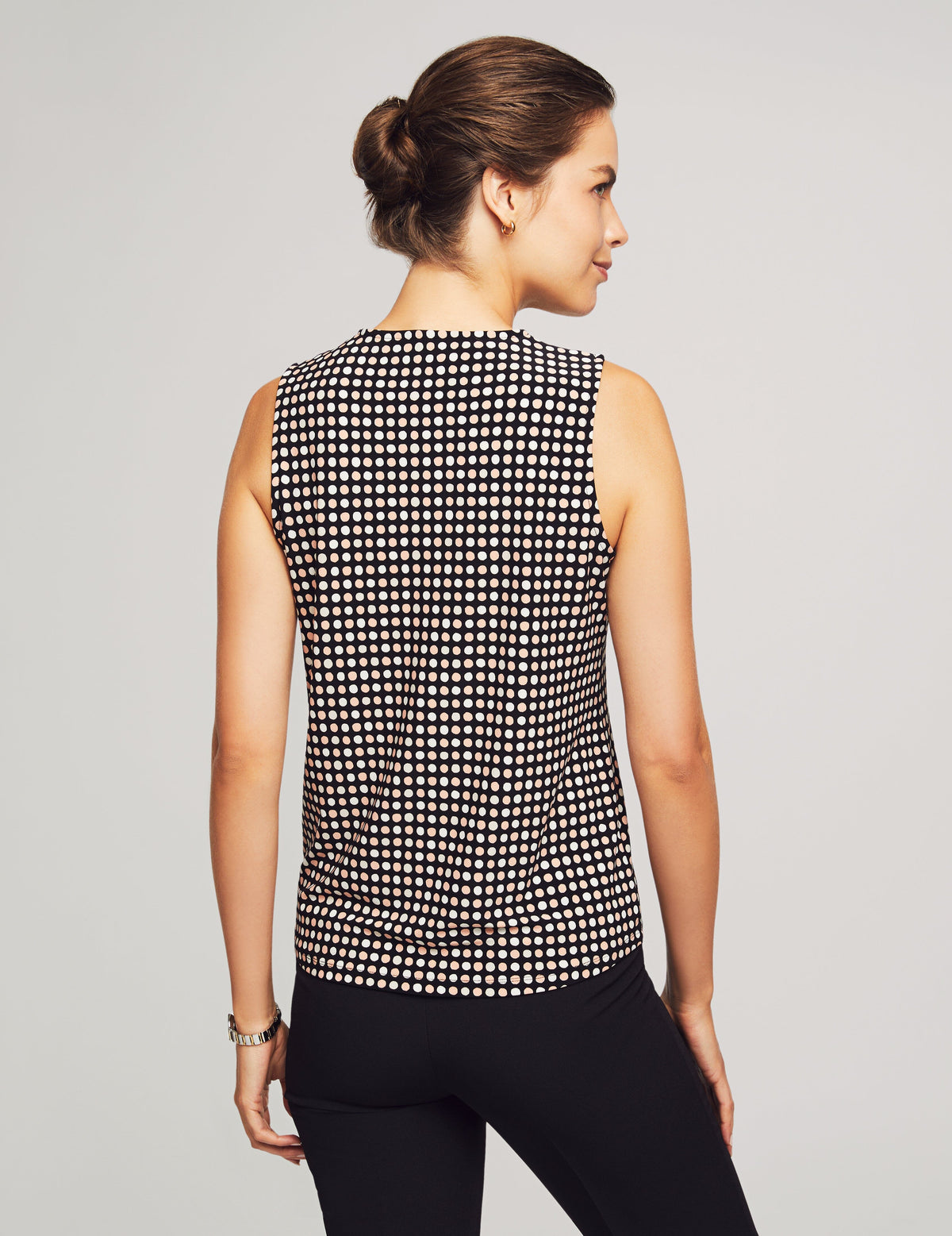 Anne Klein  Printed Pleat Front Shell Tank- Sale