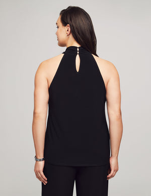 Anne Klein  Pleat Neck Halter Top- Sale