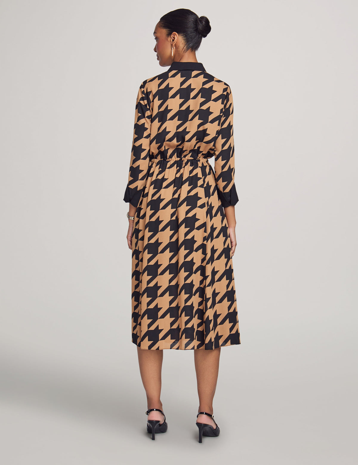 Anne Klein  Printed Drawstring Shirt Dress- Sale