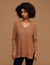 Anne Klein Vicuna V Neck Long Sleeve With Buttons