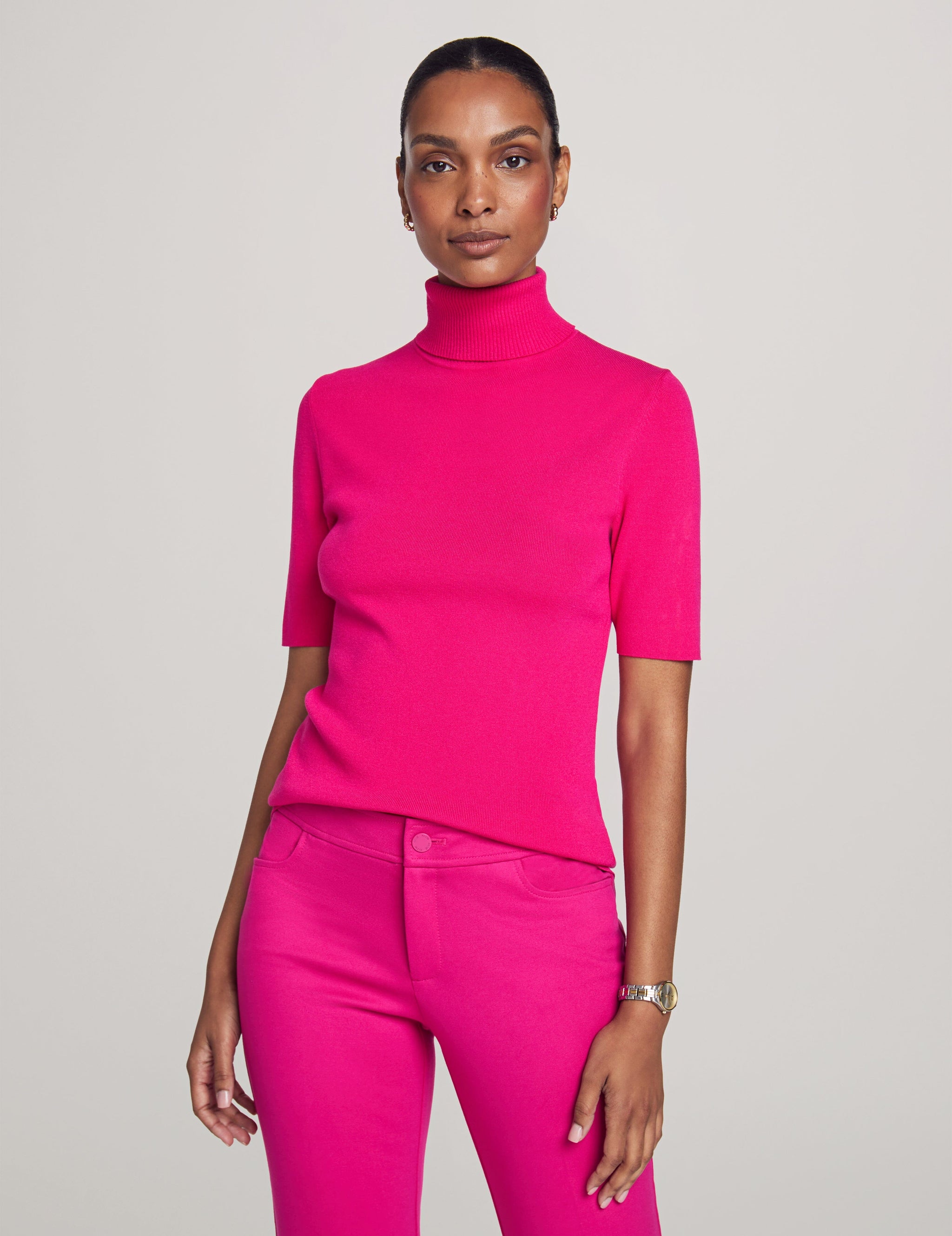 Anne Klein Half Sleeve Turtleneck