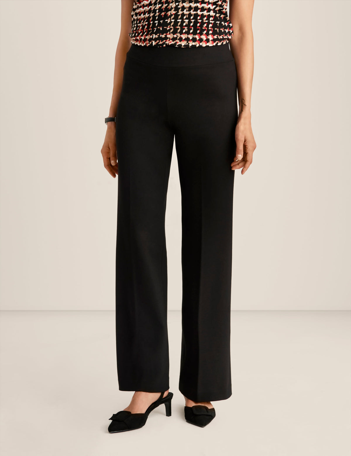 Anne Klein Anne Black Pull On Wide Leg