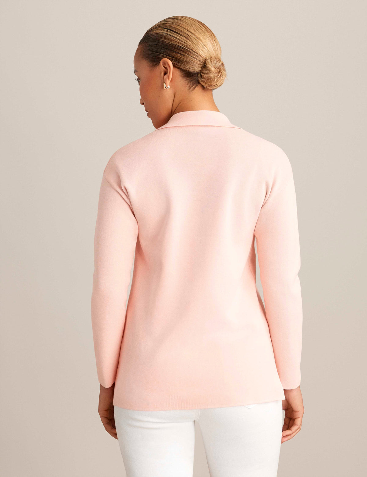 Anne Klein  Collared Sweater Jacket