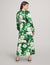 Anne Klein  Faux Wrap Maxi Dress with Blouson Sleeves