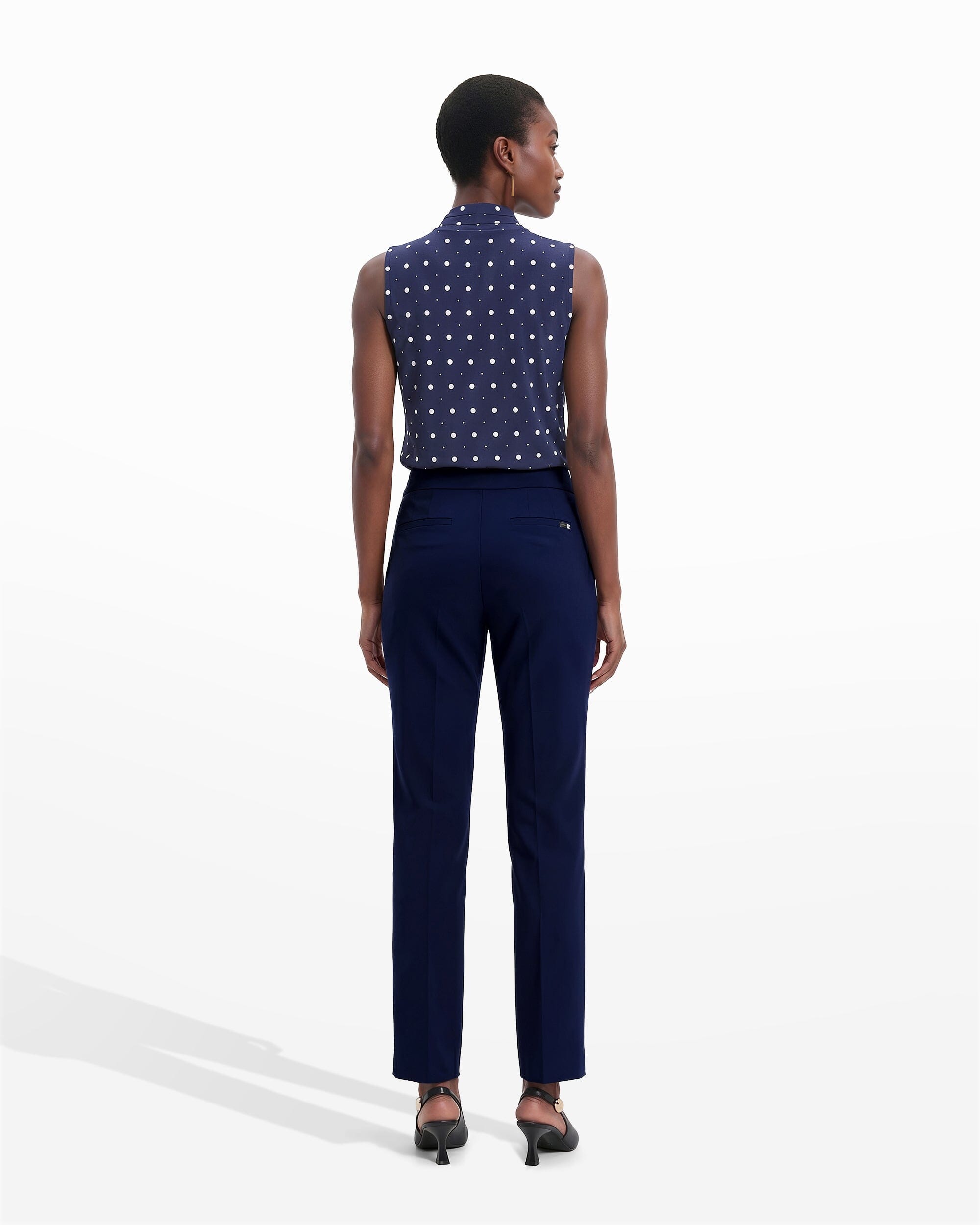 Anne Klein Pull On Slash Pocket Trouser