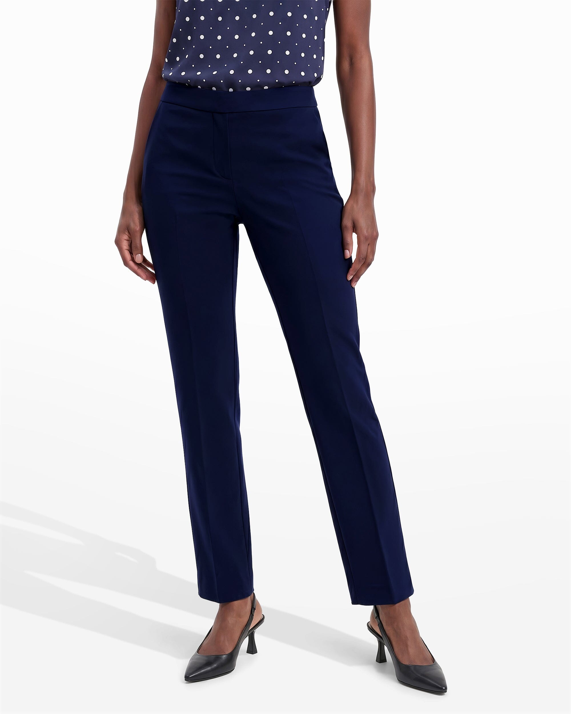 Anne Klein Pull On Slash Pocket Trouser