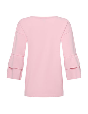 Anne Klein French Terry Tiered Sleeve Top