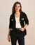 Anne Klein Anne Black/Anne White Tipped Cardigan - Sale