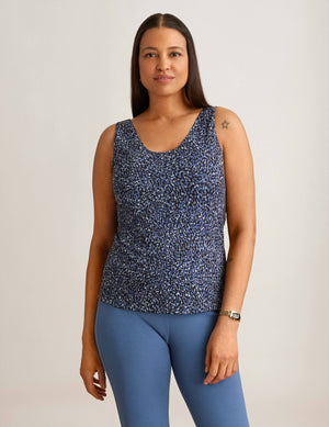 Anne Klein  Printed Reversible Rounded Tank