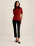 Anne Klein Titan Red Half Sleeve Turtleneck