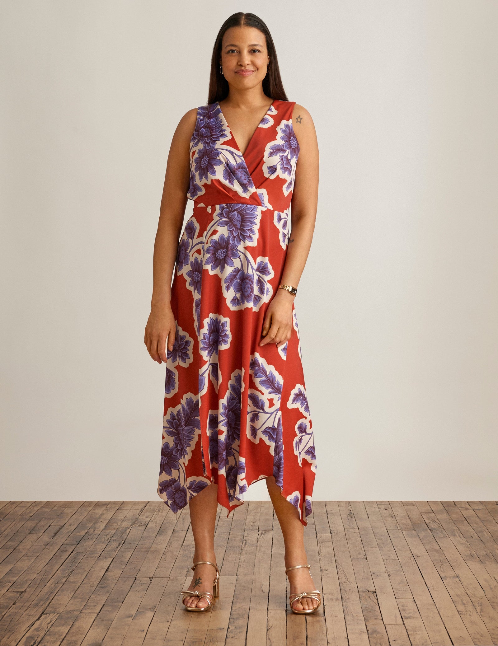 Anne Klein NY Fit/Flare buy Floral Dress 10