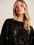 Anne Klein  Floral Sequin Poncho