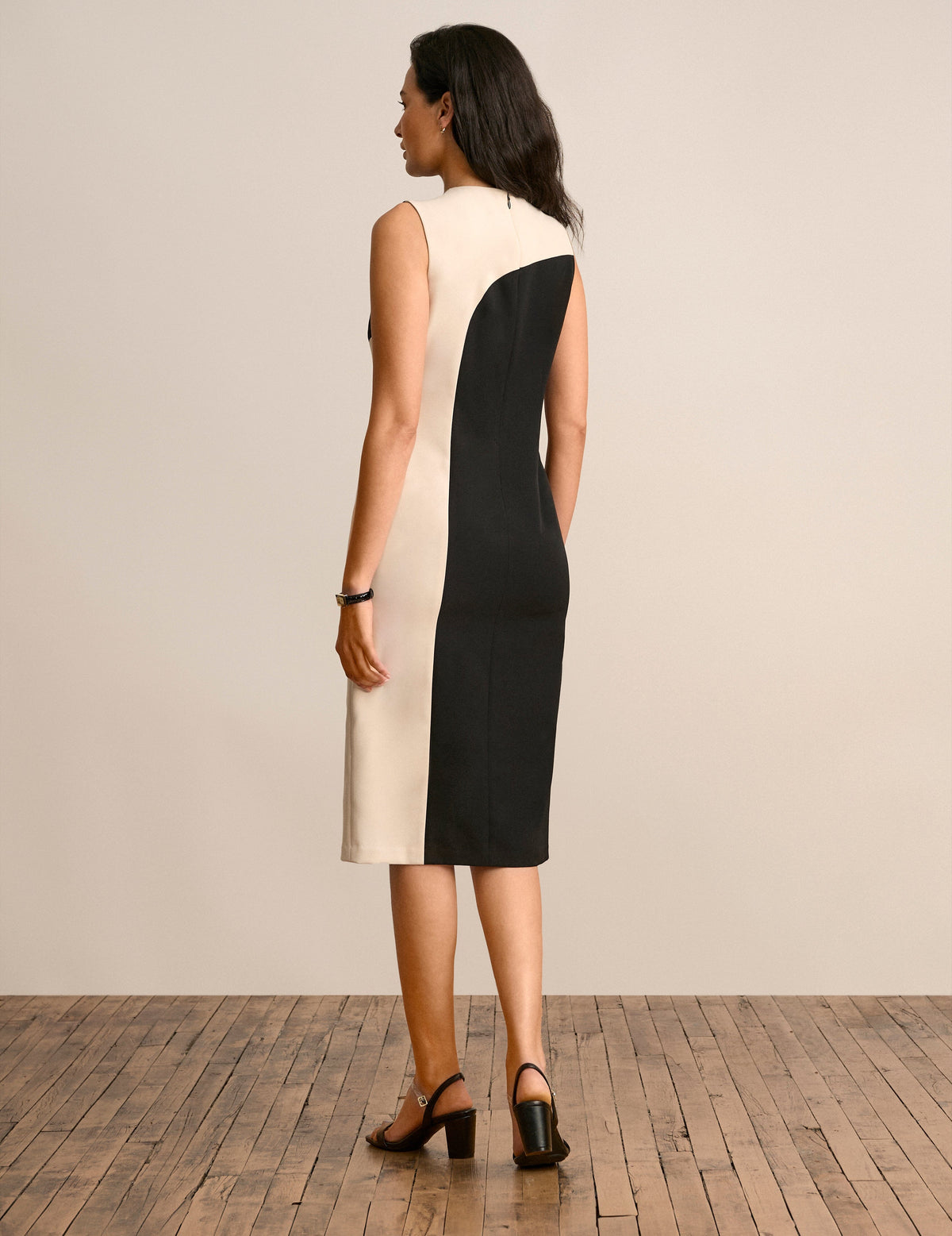 Anne Klein  High Neck Color Block Dress  - Sale