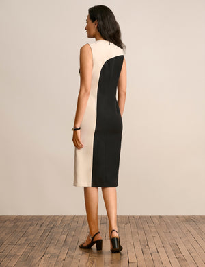 Anne Klein  High Neck Color Block Dress