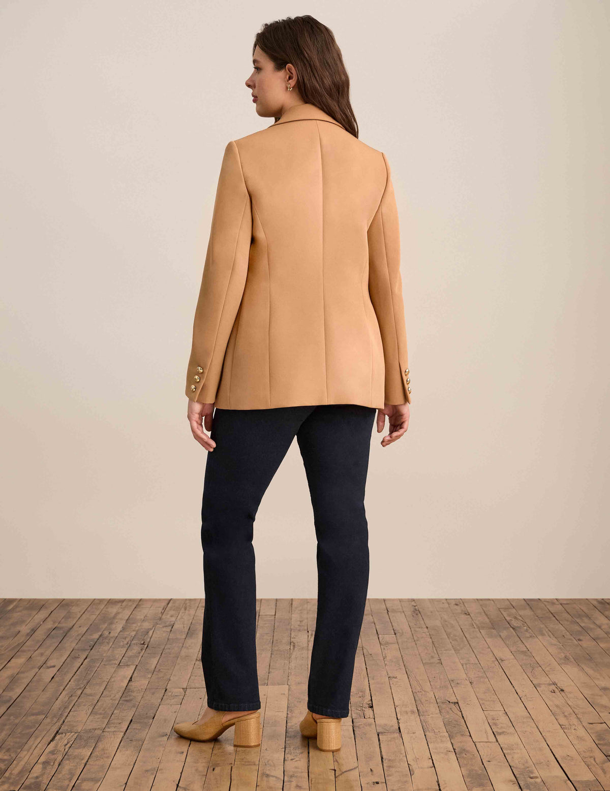 Anne Klein  Anne Stretch Faux Double Breasted Jacket