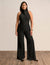 Anne Klein Anne Black High Cowl Neck Jumpsuit