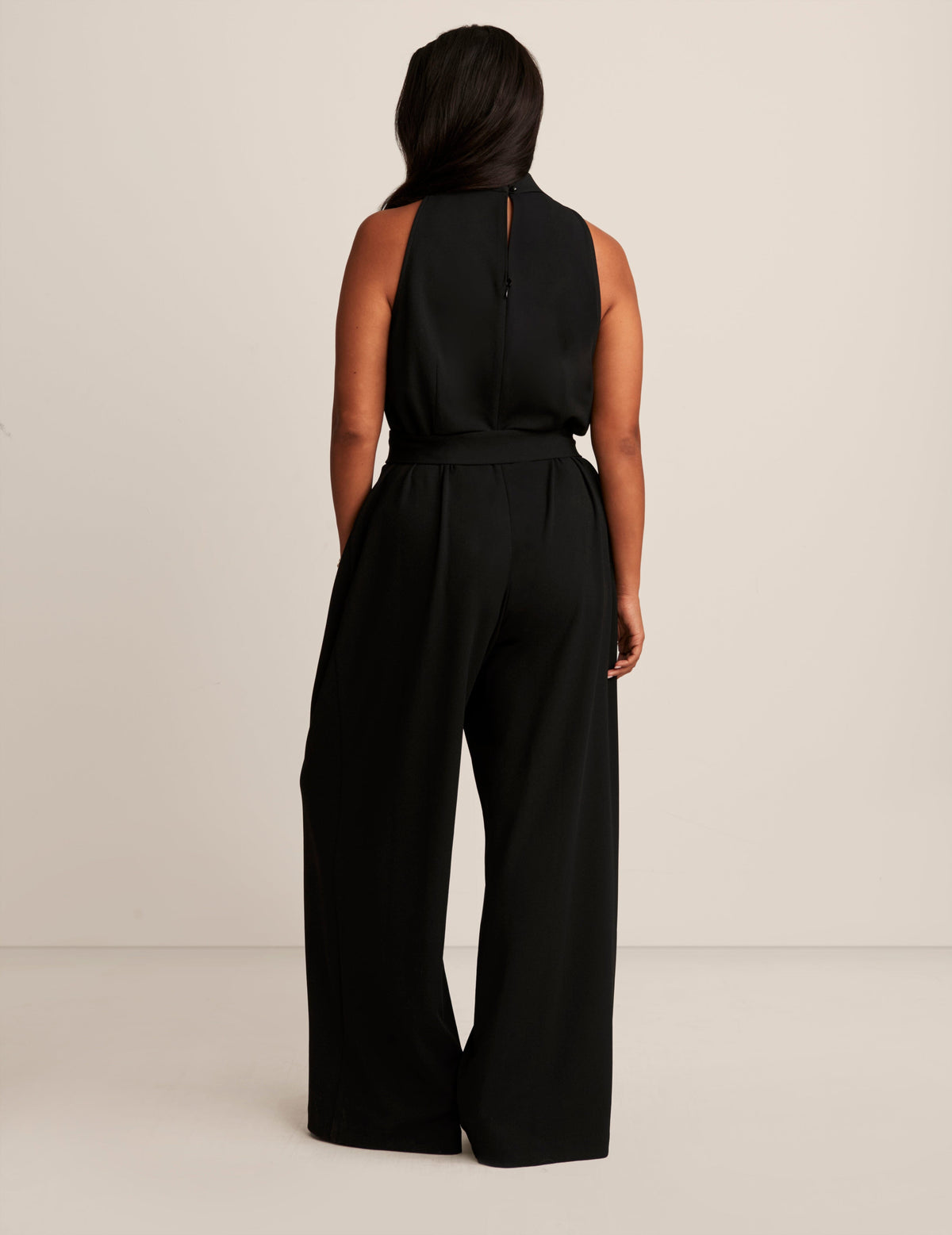 Anne Klein  Plus Size High Cowl Neck Jumpsuit