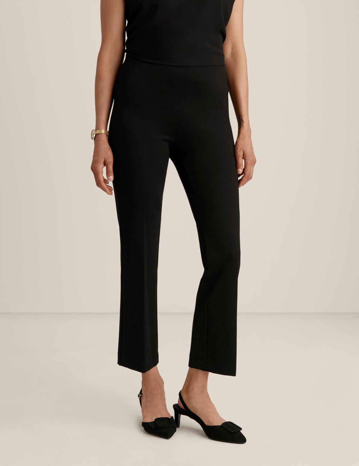 Anne Klein Anne Black Pull On Hollywood Waist Kick Flare