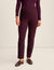 Anne Klein Deep Plum Pull On Hollywood Waist Slim Ankle