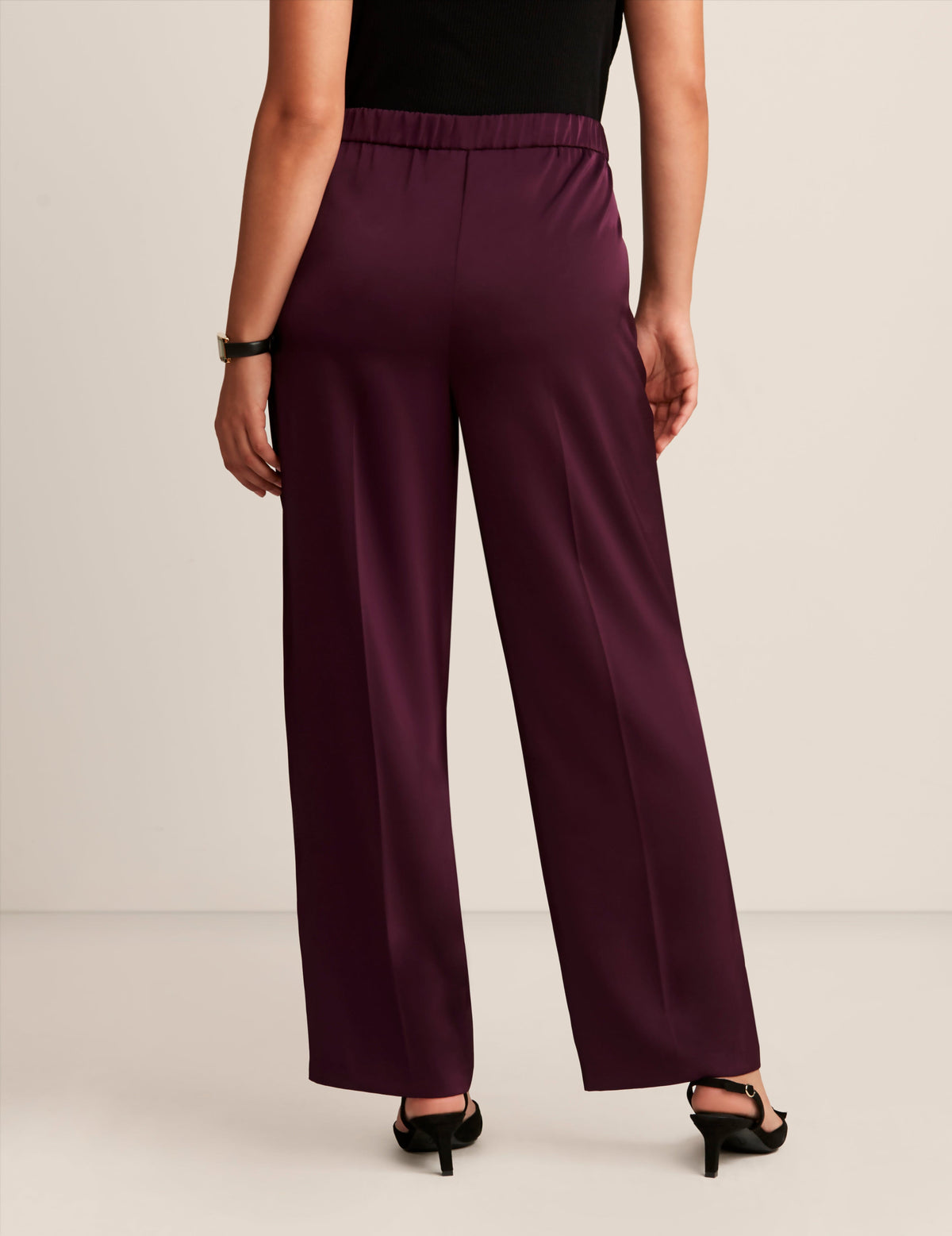 Anne Klein  Pull On  Slash Pocket Wide Leg Pant