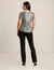 Anne Klein  Marled Sequin Short Sleeve Banded Tee