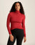 Anne Klein Titian Red Seamless Turtleneck