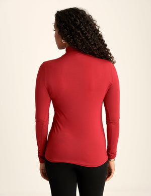 Anne Klein  Rayon Spandex Jersey Seamless Turtleneck