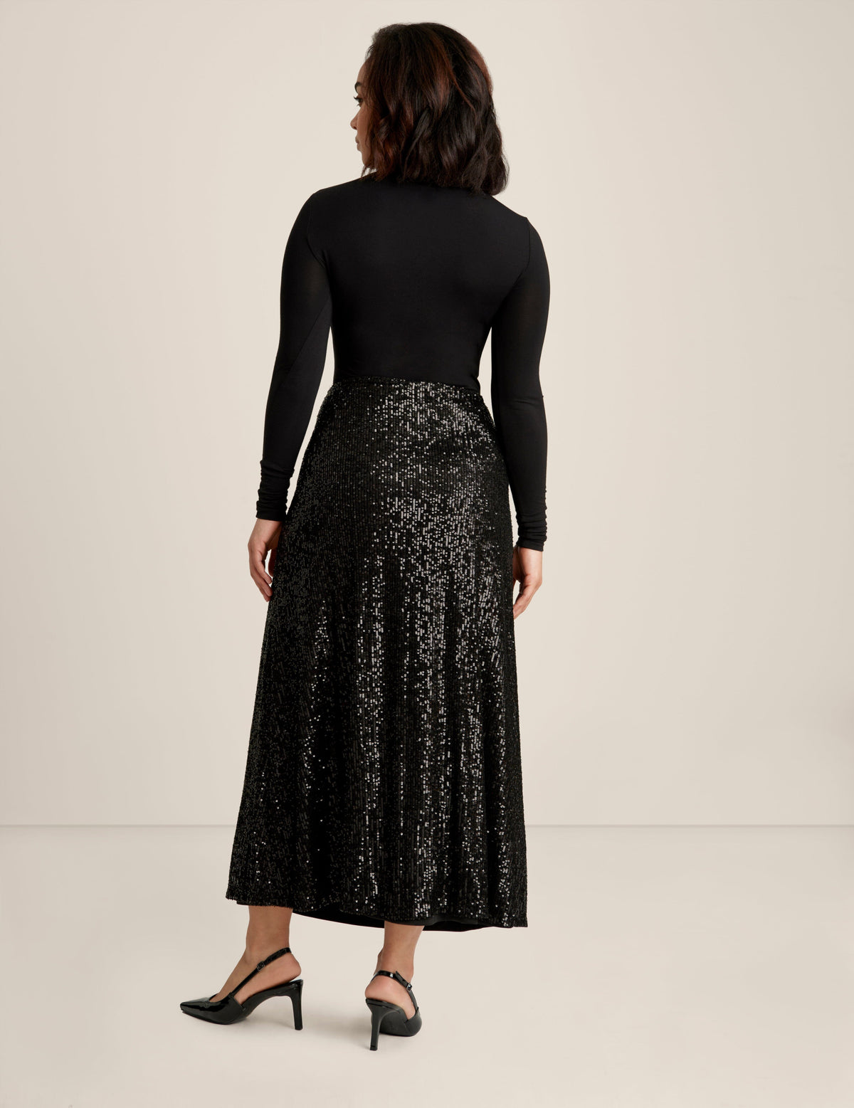 Anne Klein  Pull On Maxi Flared Skirt