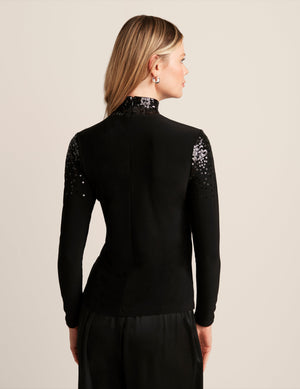 Anne Klein  Cascading Sequin Turtleneck