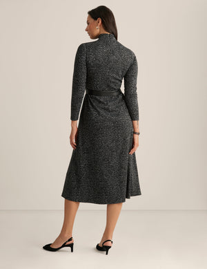 Anne Klein  Belted Mock Neck Midi Dress - Sale