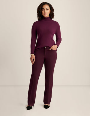 Anne Klein Deep Plum Long Sleeve Turtleneck