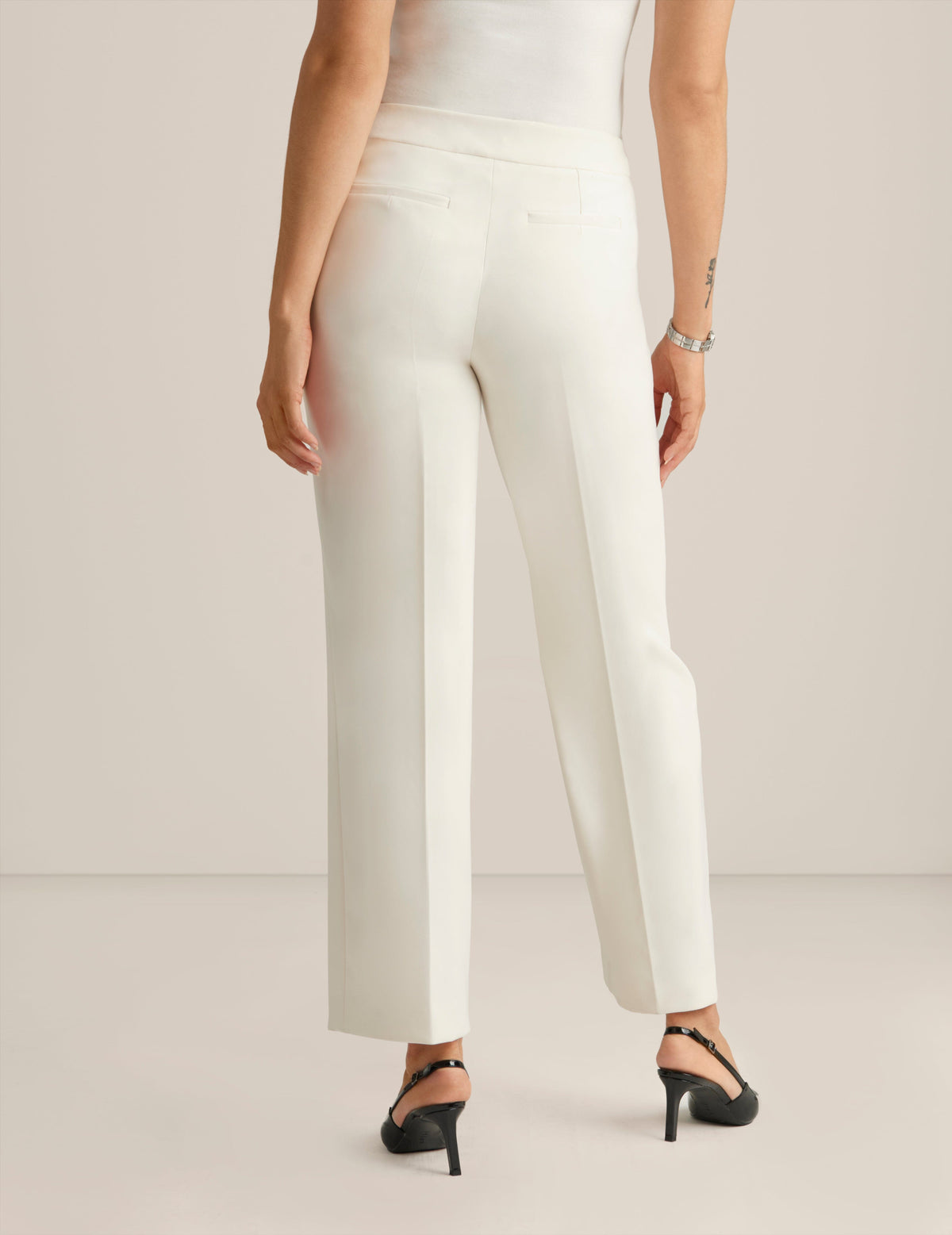 Anne Klein  Fly Front High Rise Welt Pocket Pants