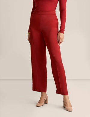 Anne Klein Titian Red Pull On High Rise Wide Leg Pant