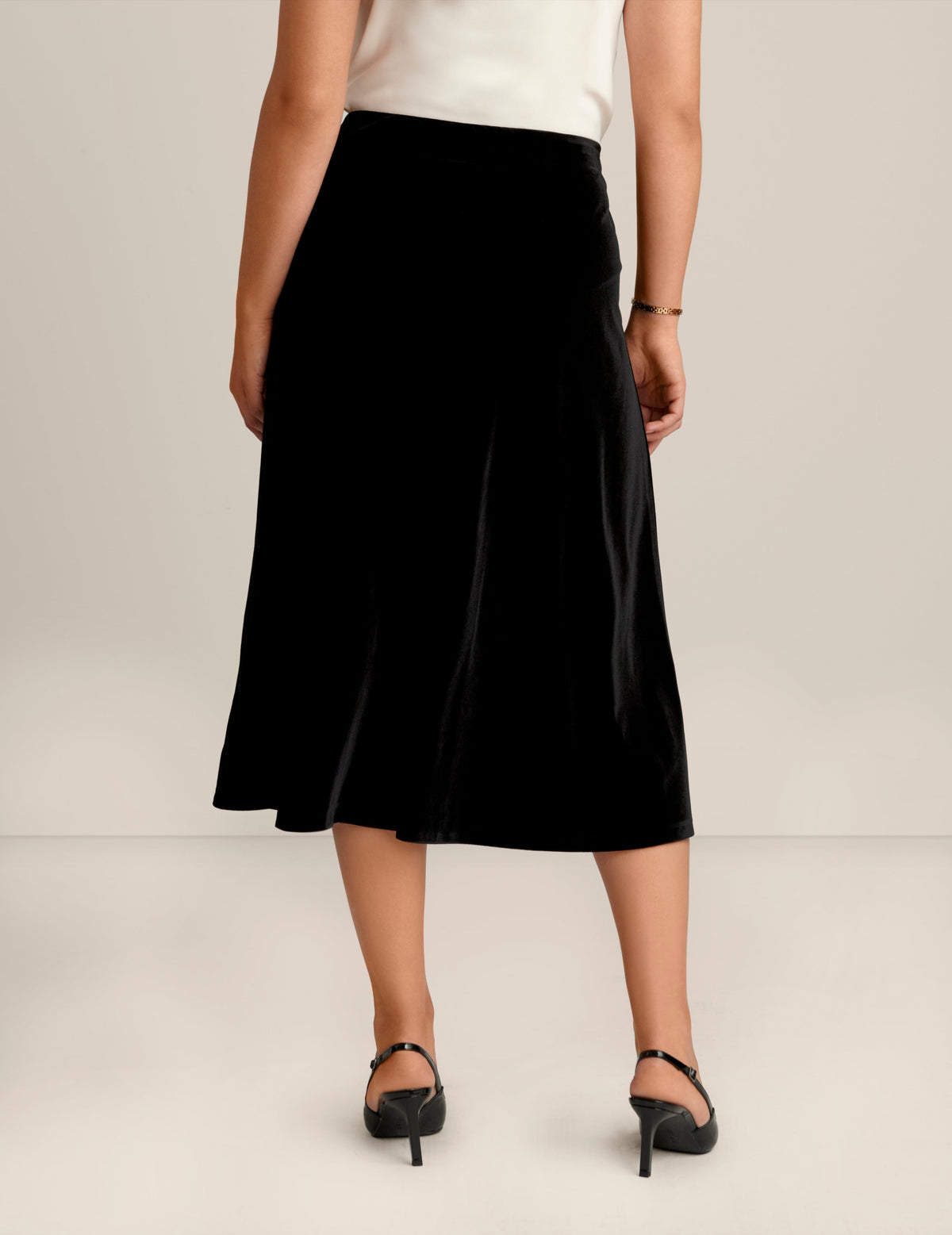 Anne Klein  Pull On Bias Flared Skirt