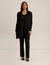 Anne Klein Anne Black Long Sleeve Cardigan With Side Slits