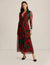 Anne Klein Titian Red Multi Twist Front Maxi Dress - Sale