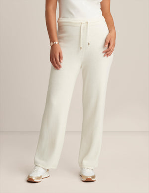 Anne Klein Anne White Wide Leg Sweater Pant