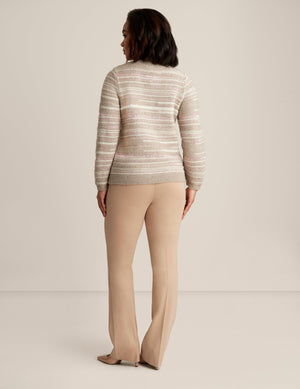 Anne Klein  Sequin Stripe Pullover