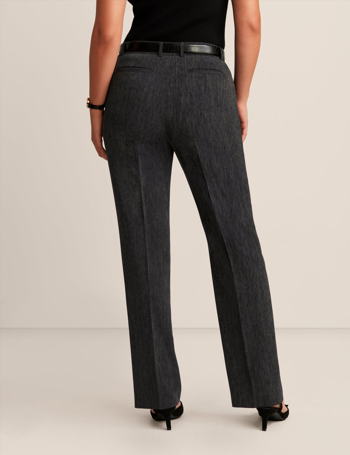 Anne Klein  Fly Front Slash Pocket Trouser