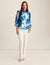 Anne Klein Anne White Multi Three Quarter Sleeve Tulla Blouse