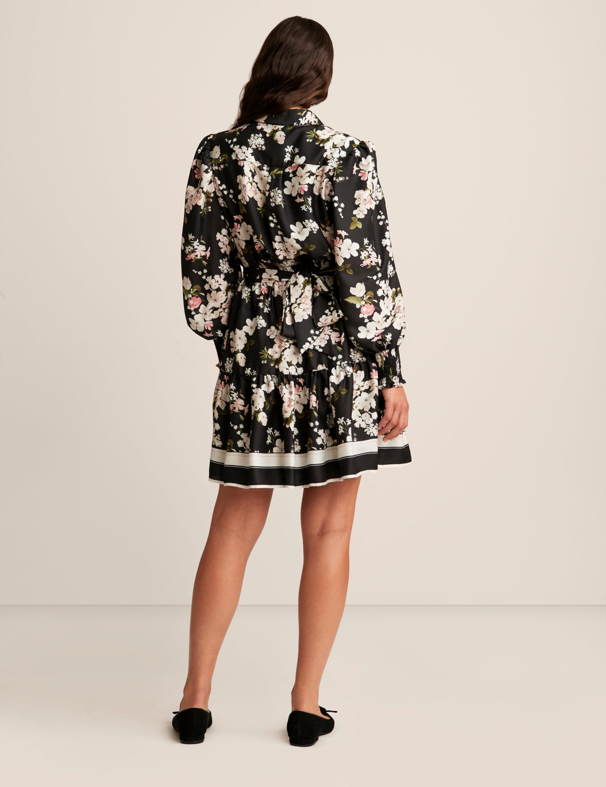 Anne Klein  Long Sleeve Tiered Shirt Dress