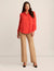 Anne Klein Poppy Chain Roll Tab Blouse