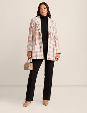 Tweed Plaid Jacket Clothing Kasper