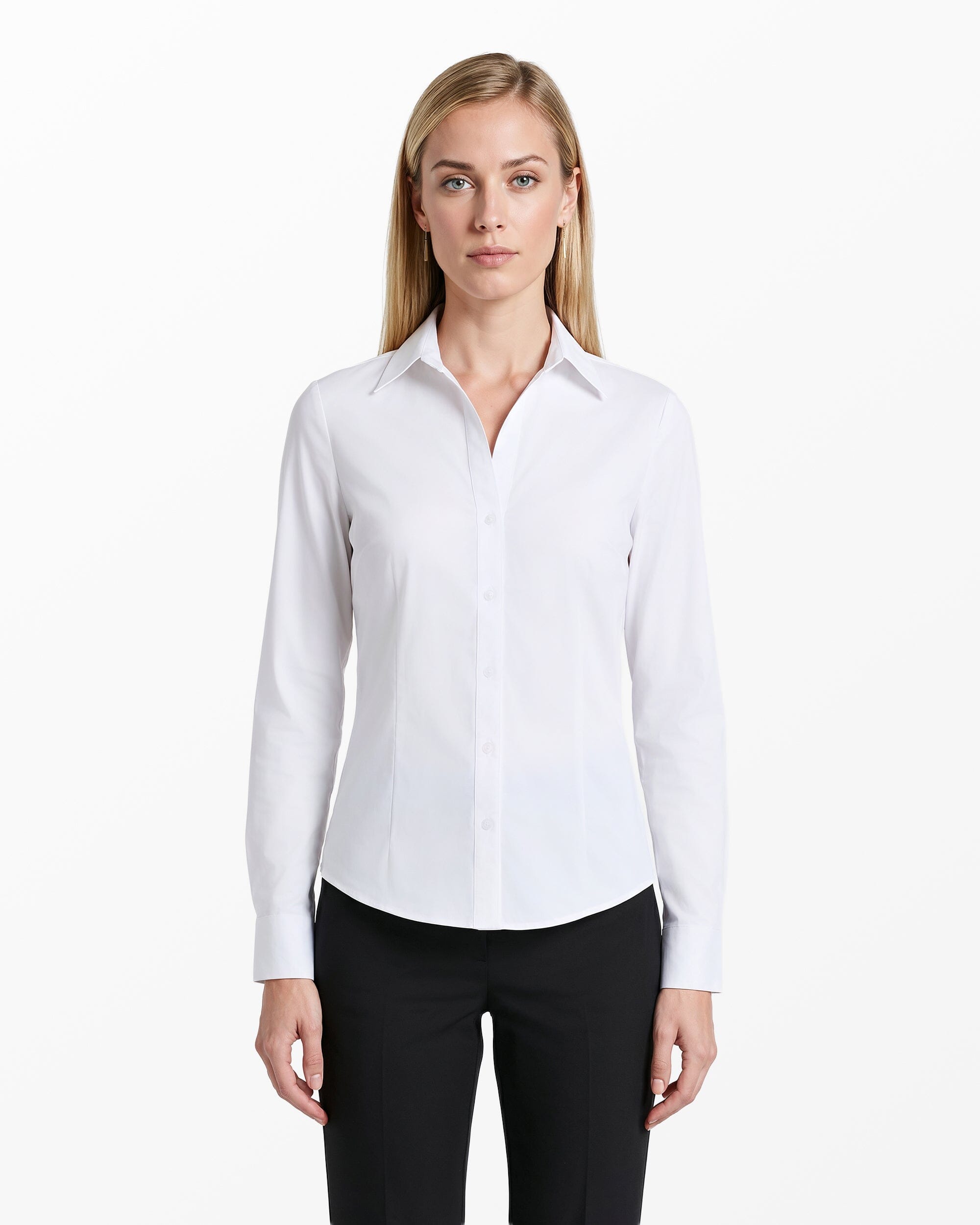 Anne Klein Long Sleeve Button Front Top