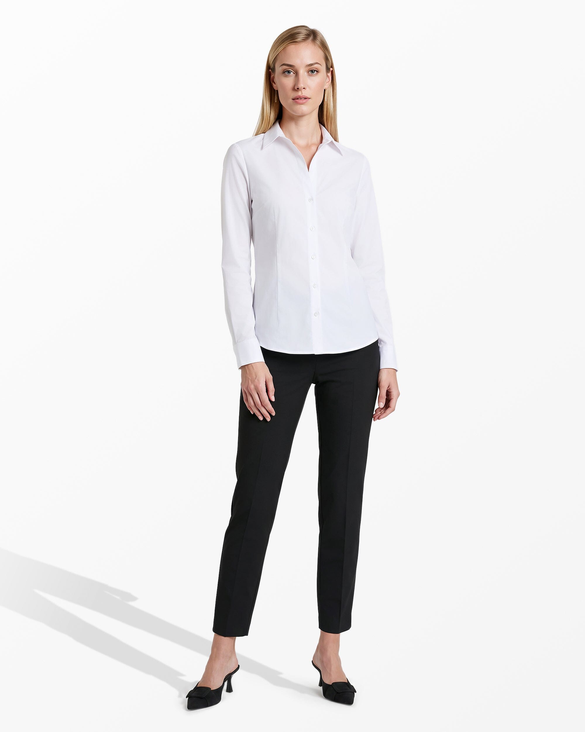Anne Klein Long Sleeve Button Front Top