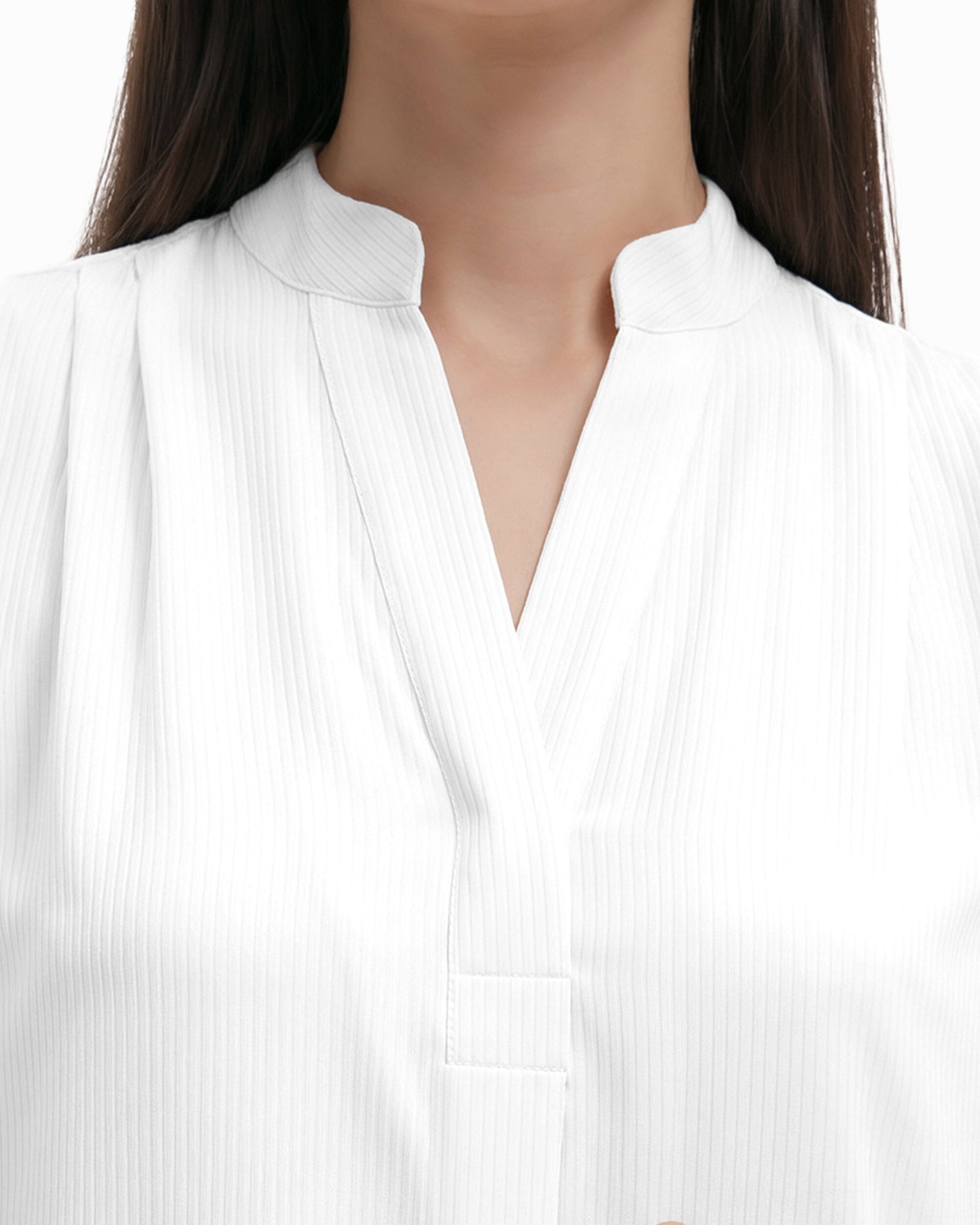 Long Sleeve Pleat Front Blouse Apparel & Accessories Kasper