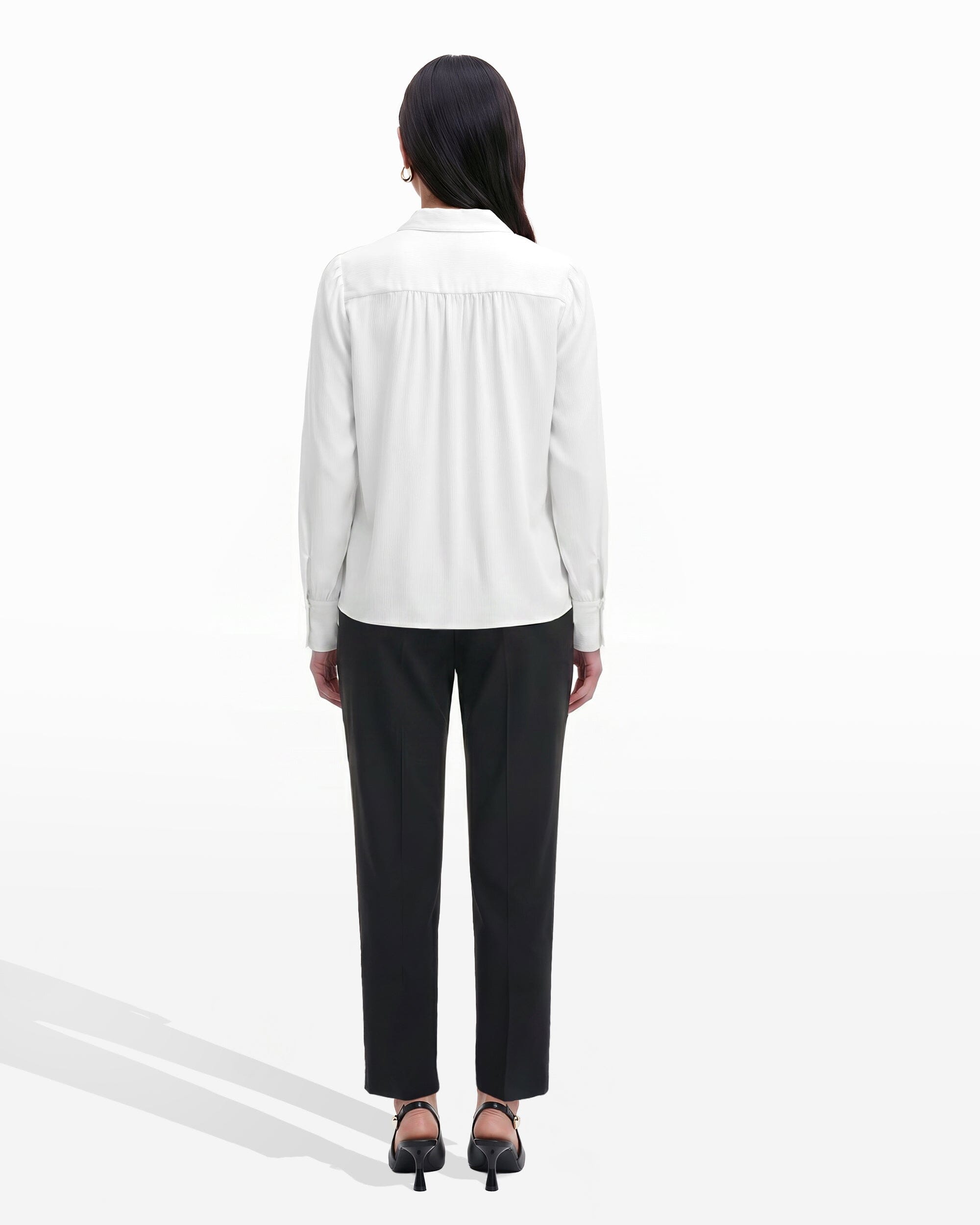 Long Sleeve Pleat Front Blouse Apparel & Accessories Kasper