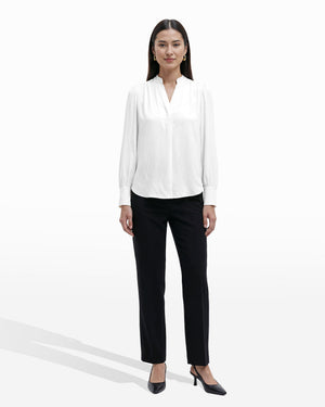 Long Sleeve Pleat Front Blouse Apparel & Accessories Kasper