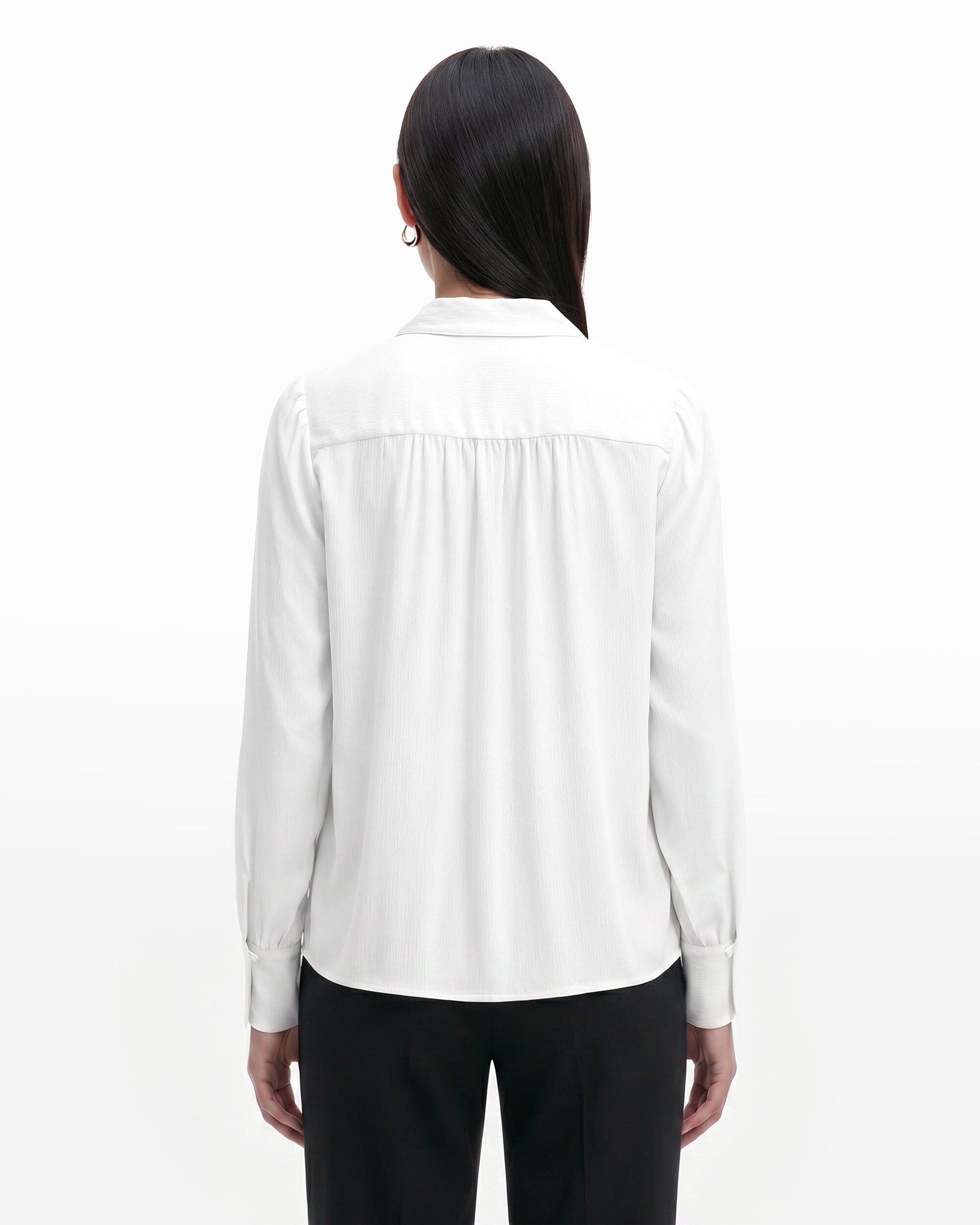 Long Sleeve Pleat Front Blouse Apparel & Accessories Kasper