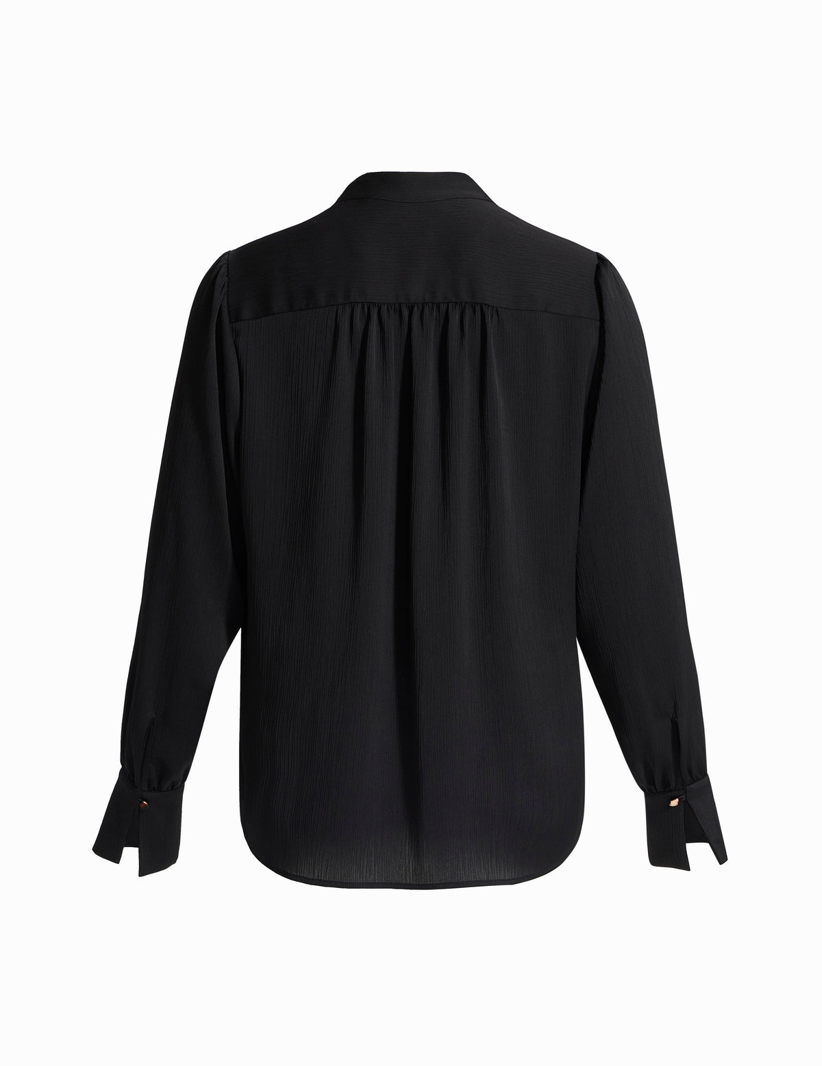 Anne Klein V Neck Pleat Front Blouse
